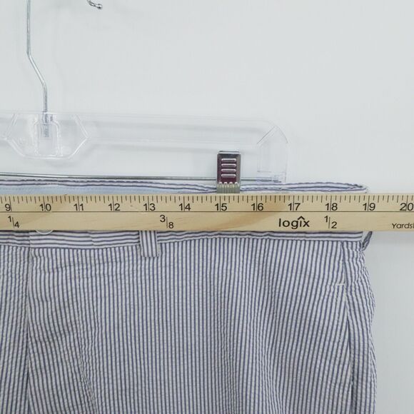 Brook Brothers Pants Mens 38X28 Blue Striped Seersucker Preppy Nautical Yacht - Picture 3 of 10